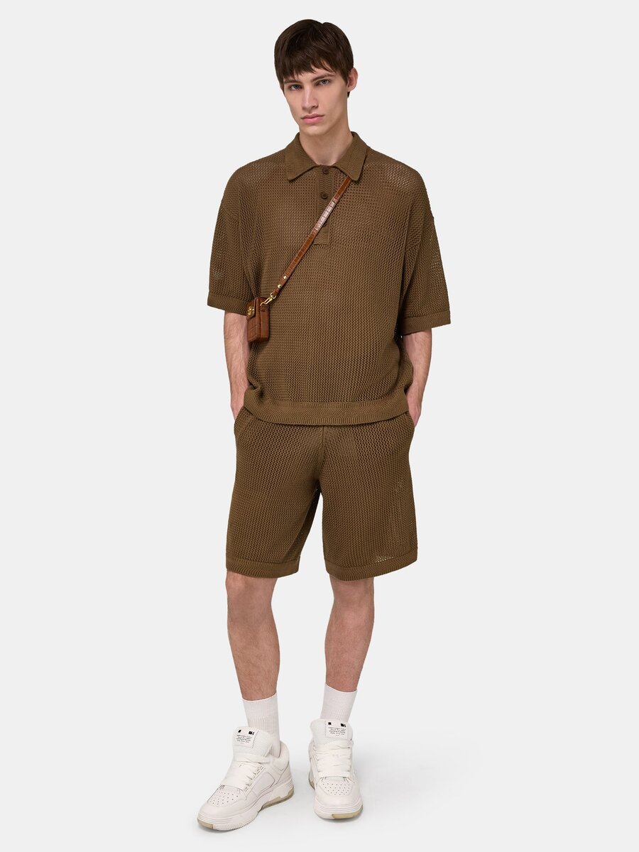 SHORT EN MAILLE CROCHETÉE AMIRI