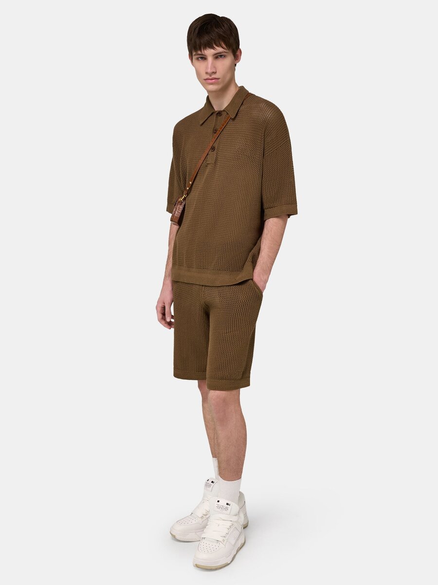 SHORT EN MAILLE CROCHETÉE AMIRI