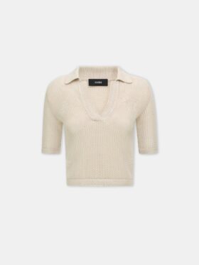 POLO EN MAILLE CROCHETÉE AMIRI POUR FEMME