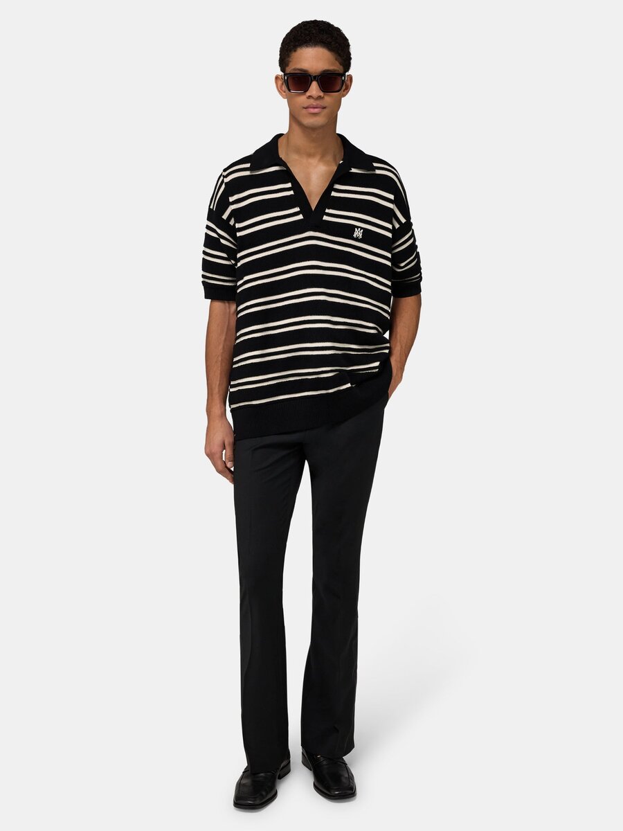 POLO MA STRIPE EN MAILLE SS