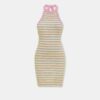 ROBE MINI HALTER À RAYURES MA POUR FEMME
