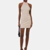 ROBE MINI HALTER À RAYURES MA POUR FEMME