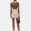 ROBE MINI HALTER À RAYURES MA POUR FEMME