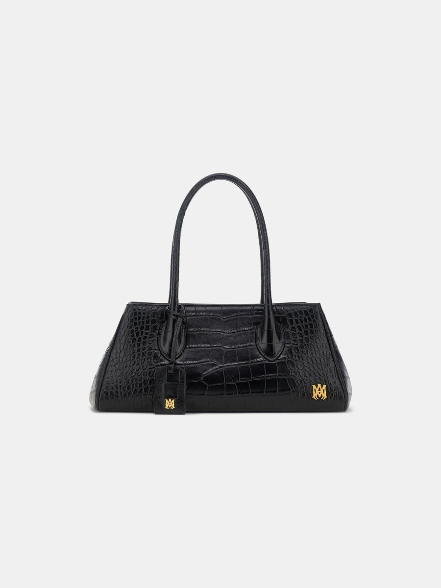 SAC À BANDOULIÈRE « EMBOSSED CROC HONEY 40 » POUR FEMME