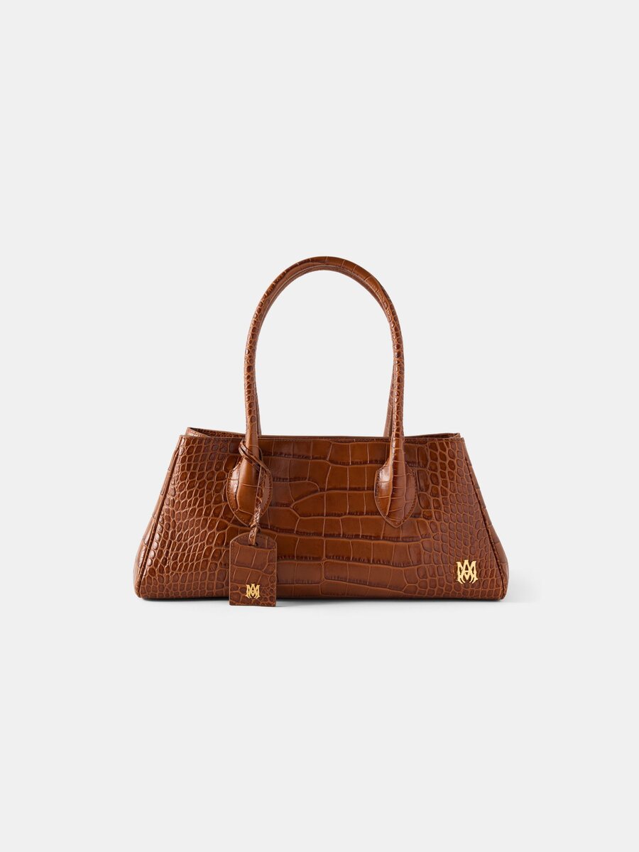 SAC À BANDOULIÈRE « EMBOSSED CROC HONEY 40 » POUR FEMME
