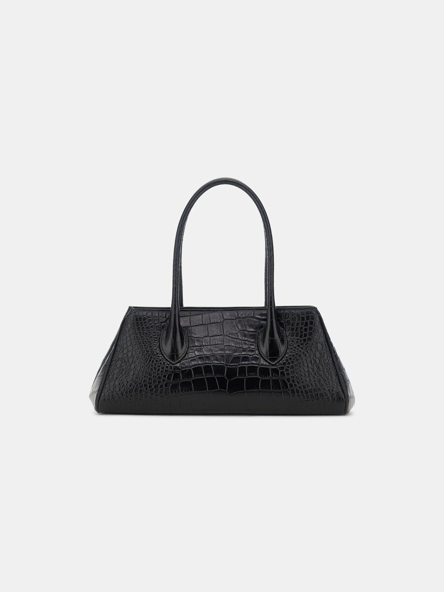 SAC À BANDOULIÈRE « EMBOSSED CROC HONEY 40 » POUR FEMME