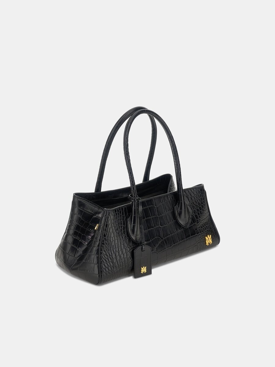 SAC À BANDOULIÈRE « EMBOSSED CROC HONEY 40 » POUR FEMME