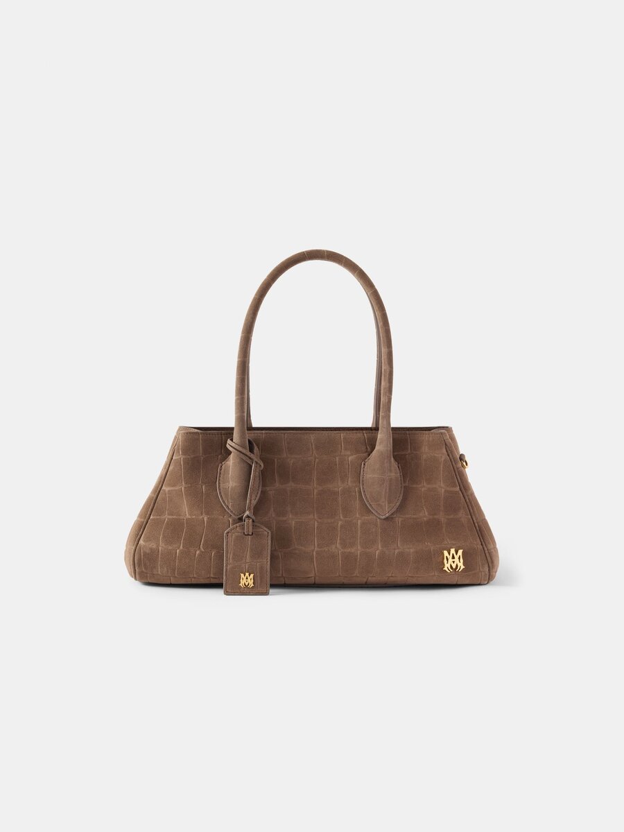 SAC À BANDOULIÈRE SUEDE CROC HONEY 40 POUR FEMME