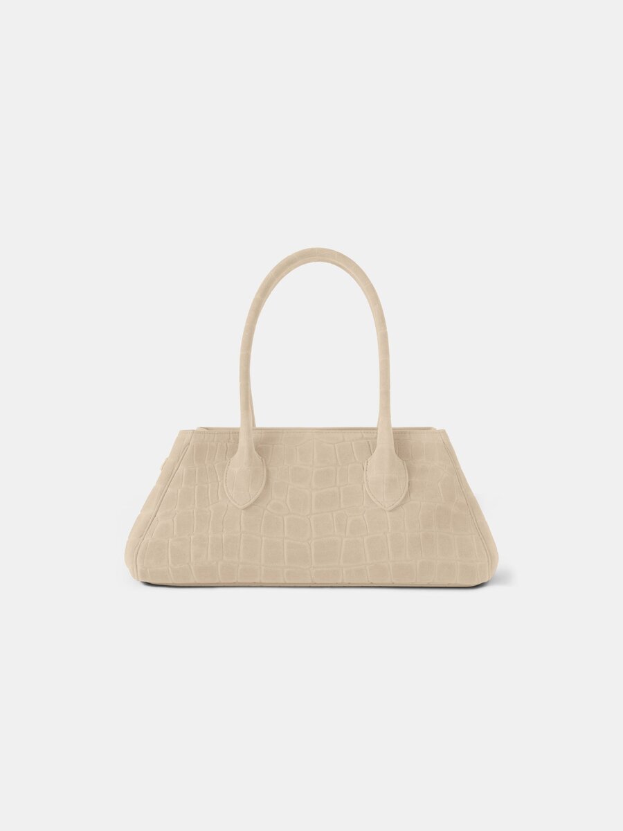 SAC À BANDOULIÈRE SUEDE CROC HONEY 40 POUR FEMME