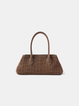 SAC À BANDOULIÈRE SUEDE CROC HONEY 40 POUR FEMME