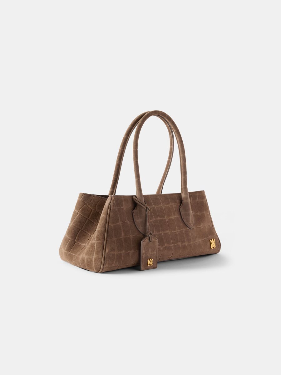 SAC À BANDOULIÈRE SUEDE CROC HONEY 40 POUR FEMME