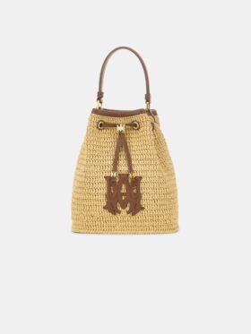 SAC BUCKET MICRO MA EN RAFFIA POUR FEMME