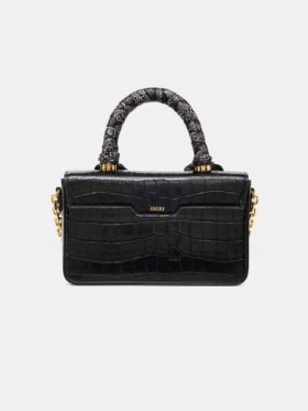 SAC MA LONG À EFFET CROCODILE POUR FEMME