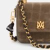 SAC À MAIN EN SOIE AVEC BANDANA ET BOUCLIER EN CHAÎNE POUR FEMME