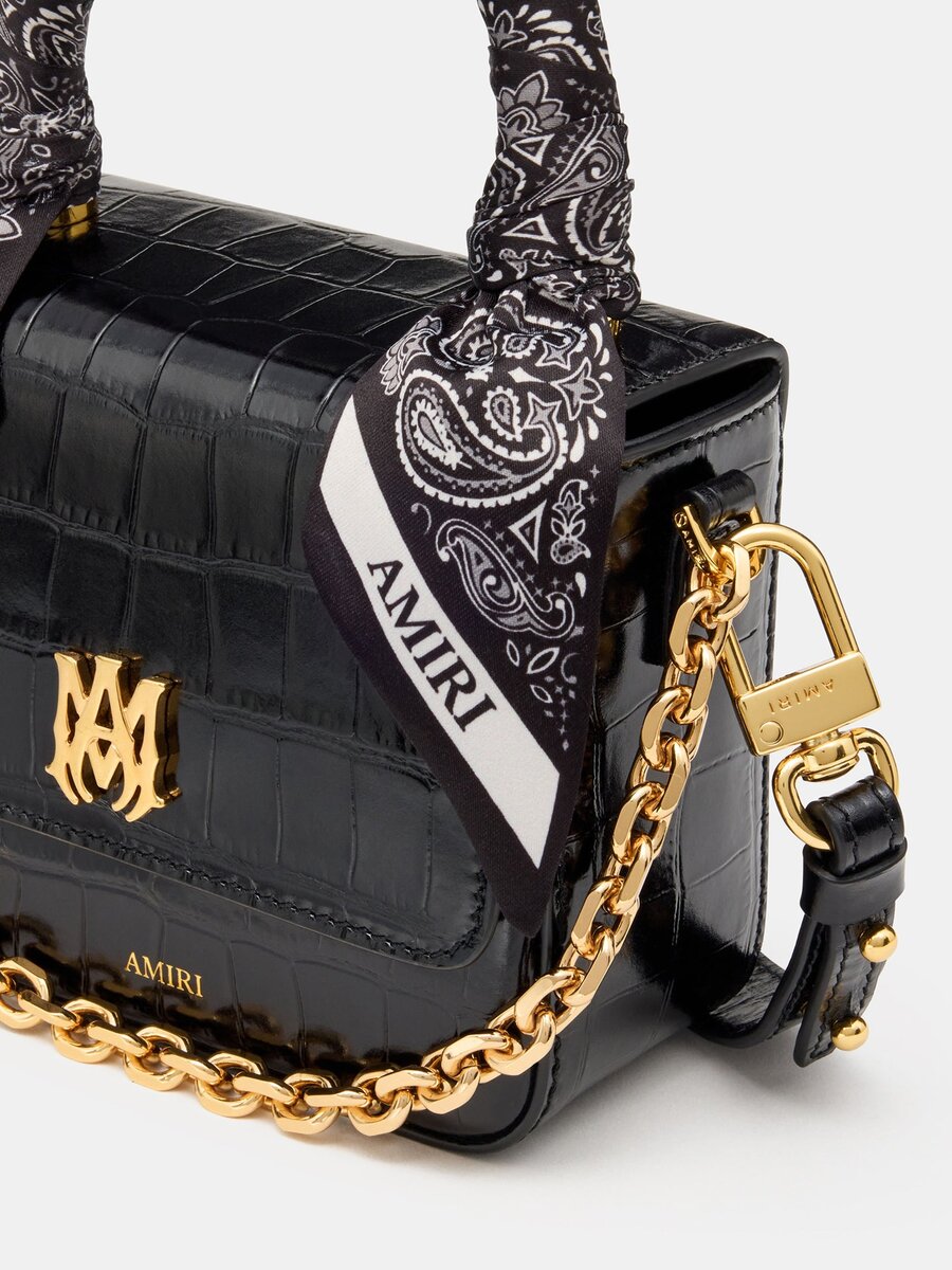 SAC MICRO MA POUR FEMME À MOTIF CROCODILE Gaufré