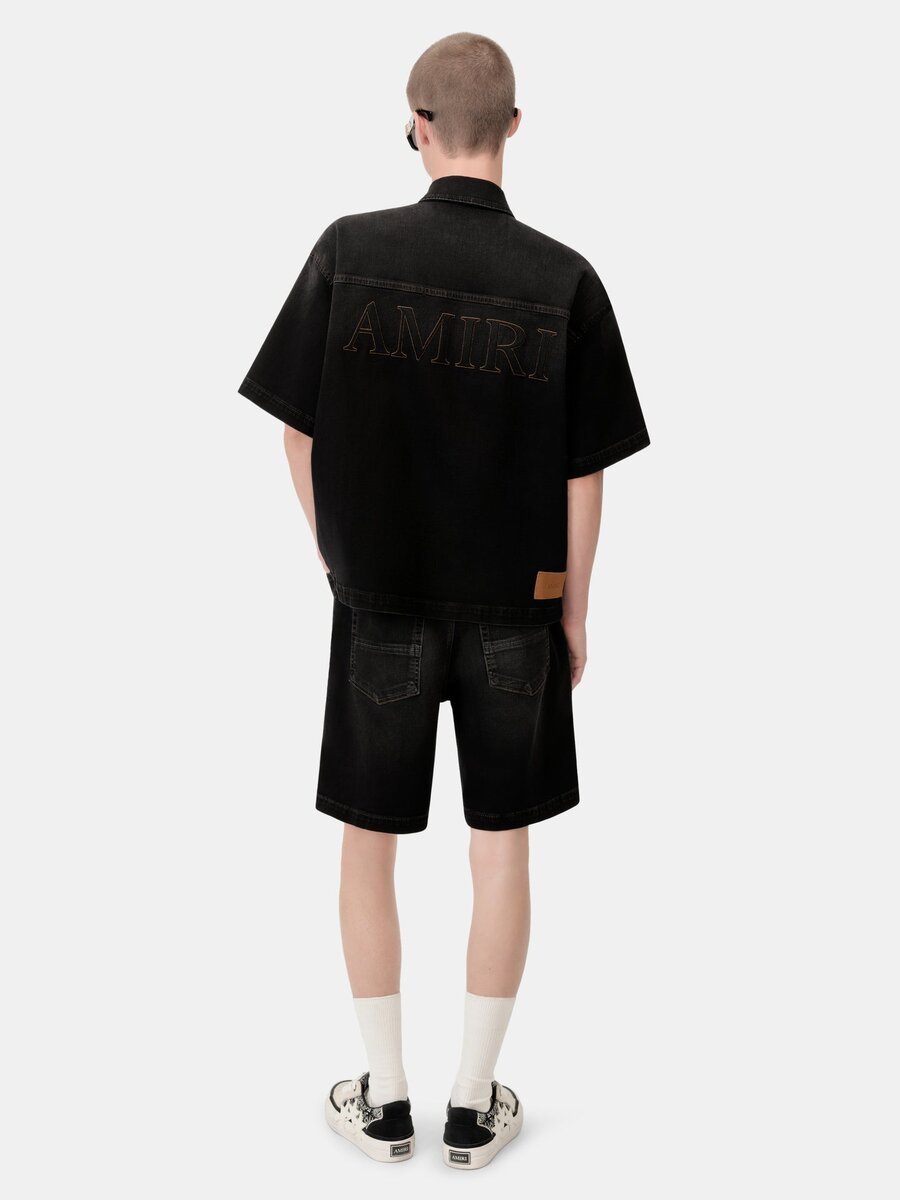 CHEMISE À MANCHES COURTES ET BOUTONS-PRESSION AMIRI 3D