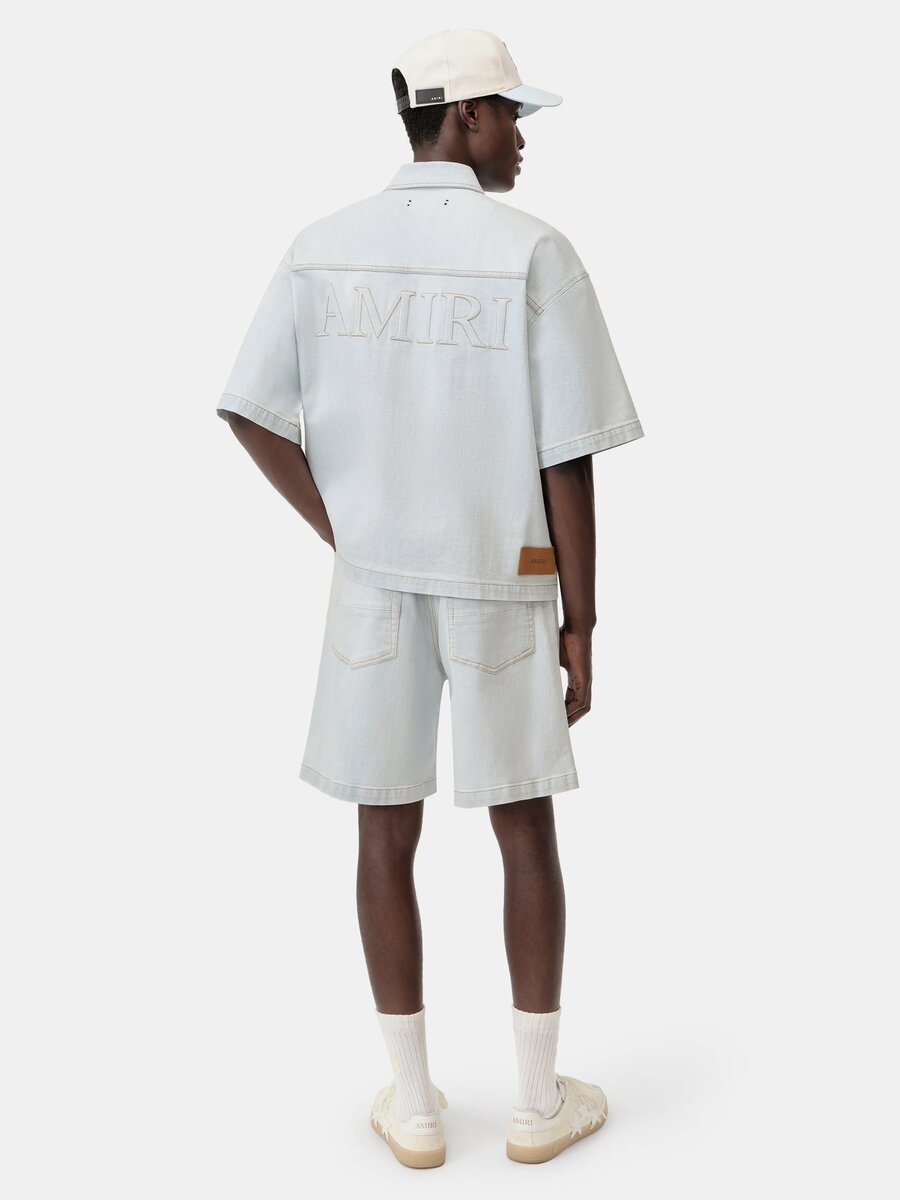 CHEMISE À MANCHES COURTES ET BOUTONS-PRESSION AMIRI 3D