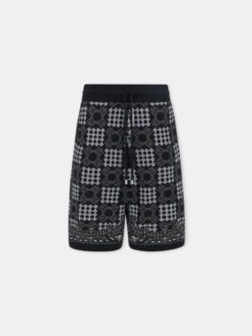 SHORT EN MAILLE À CARREAUX MA QUAD