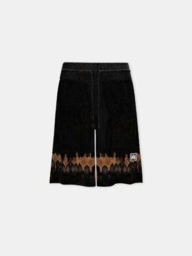 SHORT EN MAILLE TIE-DYE AVEC PATCH MA