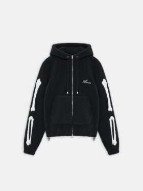 SWEAT À CAPUCHE ZIP EN POLAIRE « Bones »