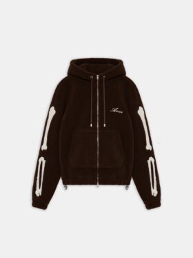 SWEAT À CAPUCHE ZIP EN POLAIRE « Bones »