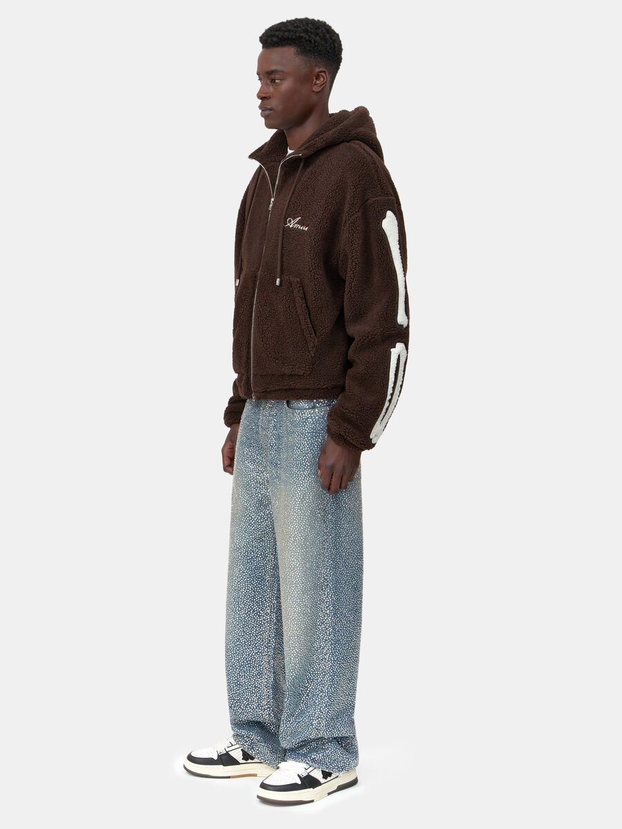 SWEAT À CAPUCHE ZIP EN POLAIRE « Bones »