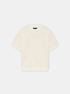 T-SHIRT EN MAILLE CROCHETÉE AMIRI
