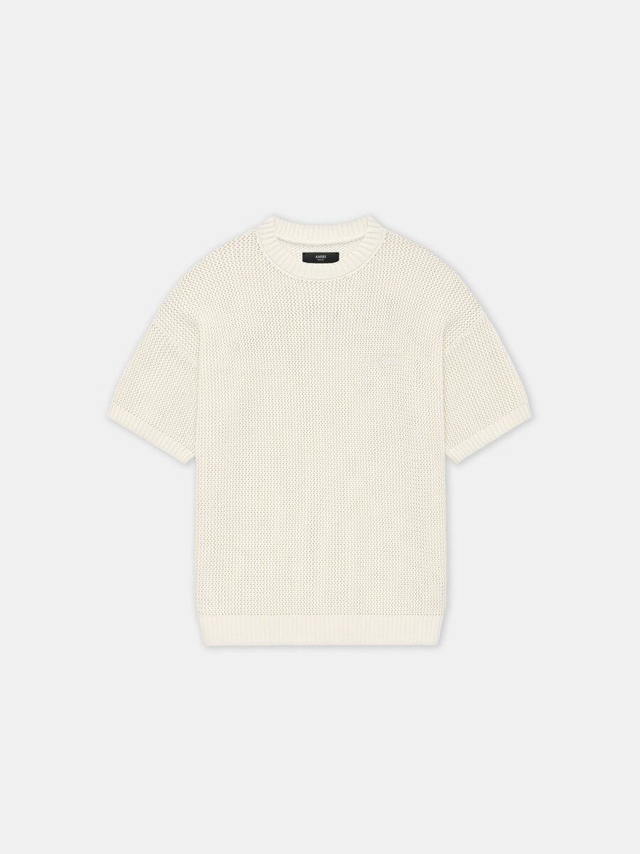T-SHIRT EN MAILLE CROCHETÉE AMIRI