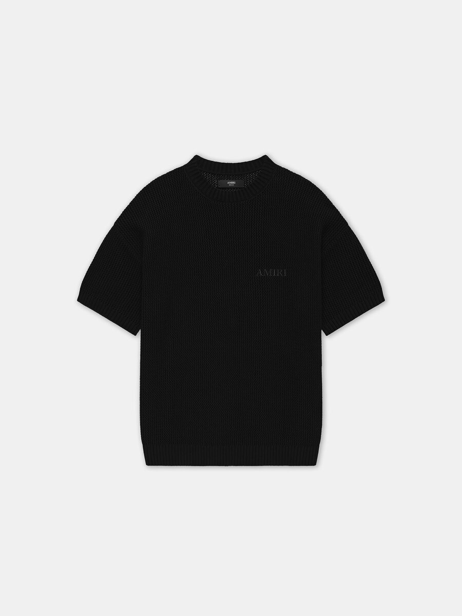 T-SHIRT EN MAILLE CROCHETÉE AMIRI