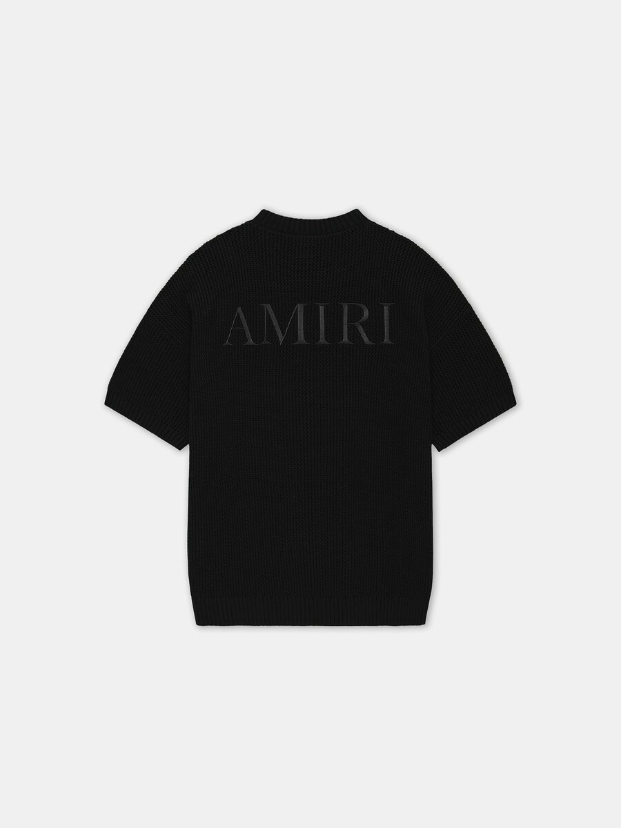 T-SHIRT EN MAILLE CROCHETÉE AMIRI