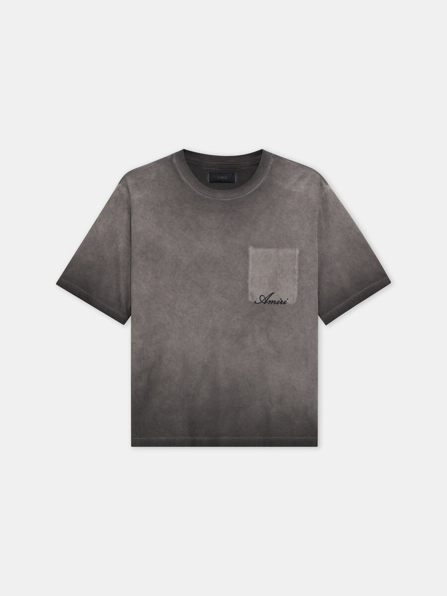 T-SHIRT À POCHES DÉCOLORÉ