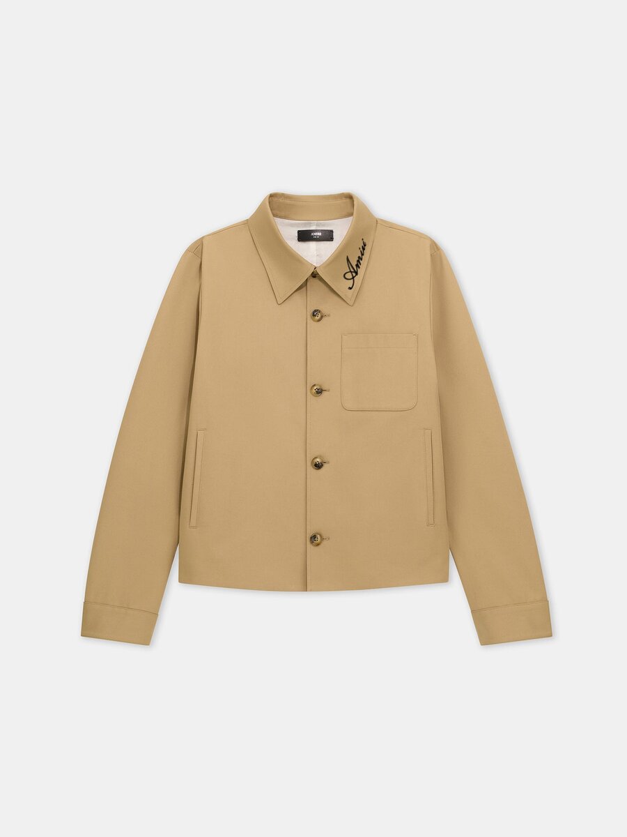 VESTE CHEMISE À COL SCRIPT