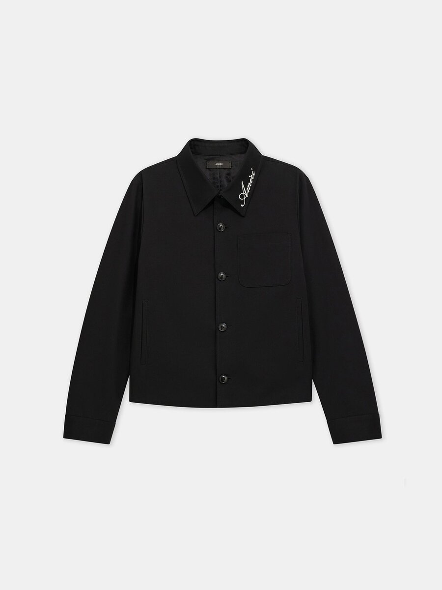 VESTE CHEMISE À COL SCRIPT