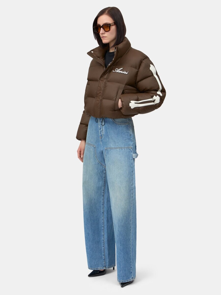 VESTE COURTE EN DOUVET « Bones » POUR FEMME