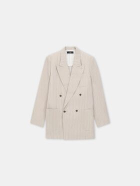 VESTE À DOUBLE BOUTONNAGE RAYÉE