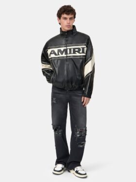 VESTE EN CUIR AMIRI SPORT