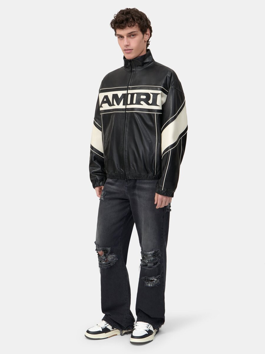 VESTE EN CUIR AMIRI SPORT