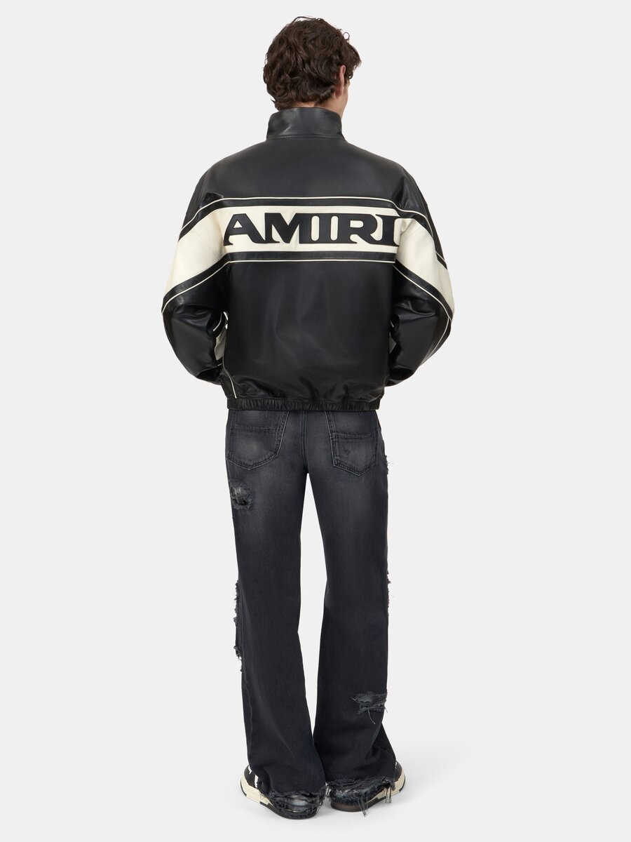 VESTE EN CUIR AMIRI SPORT