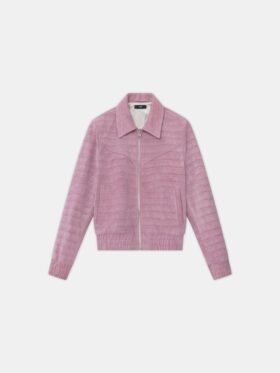 VESTE WESTERN EN SUÈDE IMITATION CROCODILE POUR FEMME