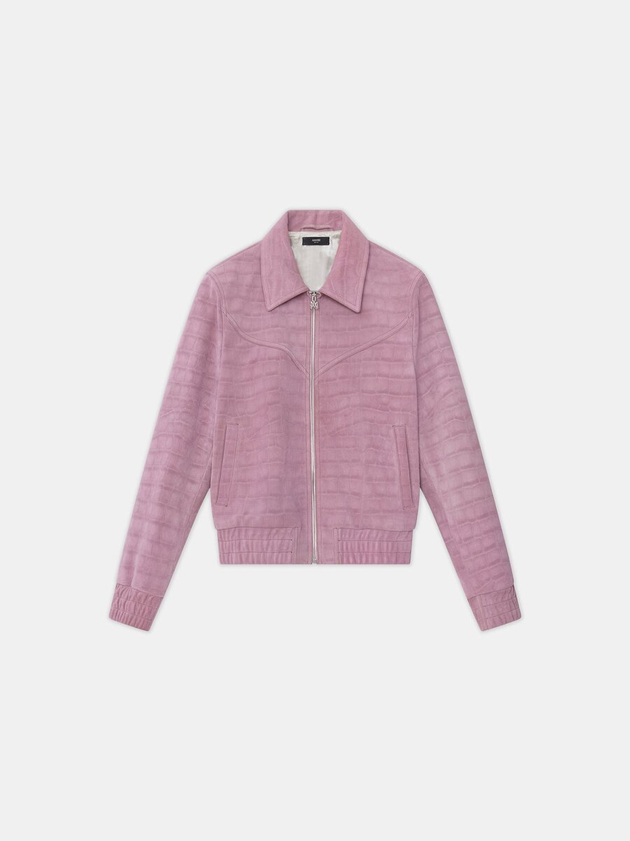 VESTE WESTERN EN SUÈDE IMITATION CROCODILE POUR FEMME